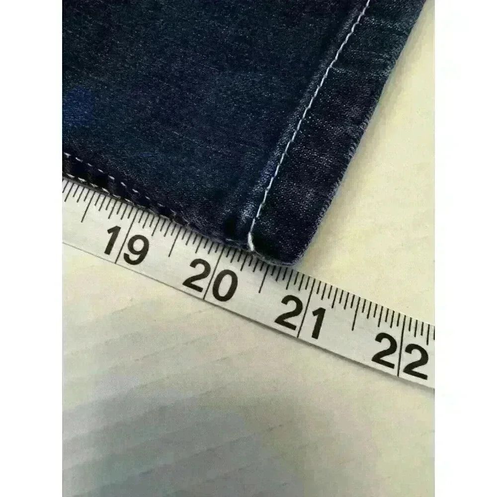 Levis 512 Slim Taper Kids Jeans Dark Wash Blue Size 7 Regular Adjustable Waist - Picture 15 of 15